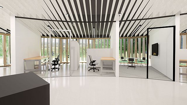 In diesem Bereich wird die Materialprüfung stattfinden © INNOCAD Architektur ZT GmbH