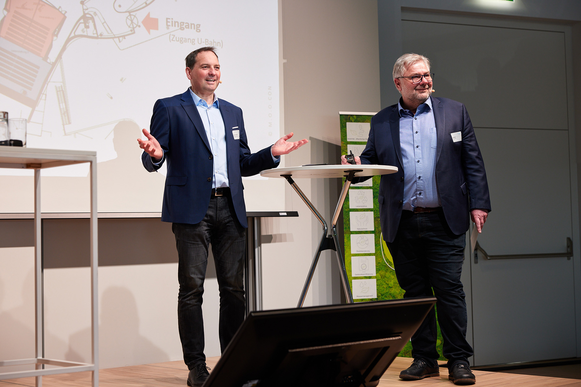 Klaus Reisinger, ClimatePartner und Karl Friedl, M.O.O.CON